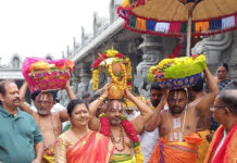 Puranapanda Srinivas, Sai Korrapati at Yadadri temple Pavithrotsavam